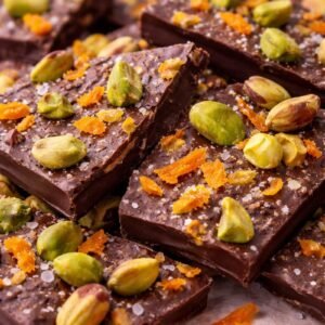 orange zest pistachio bark close up (2)