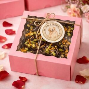 orange zest pistachio bark packaging