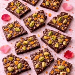 orange zest pistachio bark top down